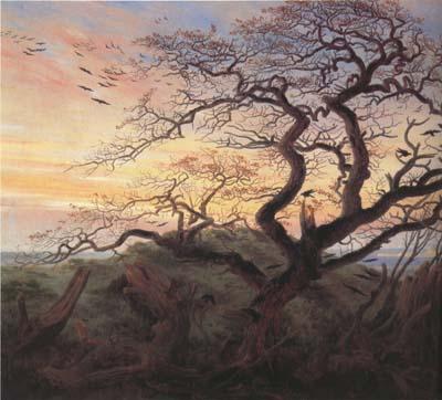 Caspar David Friedrich Tree with Crows (mk10) Sweden oil painting art